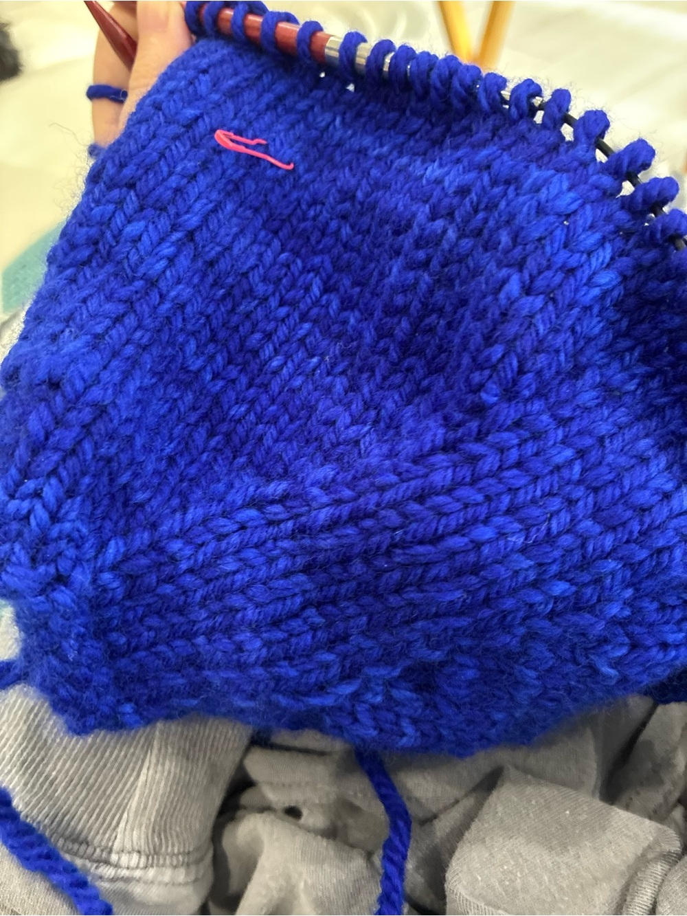 Kids Blue Knit Beanie - Cozy Handcrafted Hat